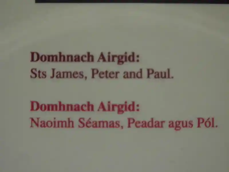 A Christian figure that holds a staff that looks like djed